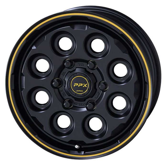 ホイール4本セット 16インチ 6 5 J 38 H 139 7 PPX MIL 8 セミグロスブラック イエローライン