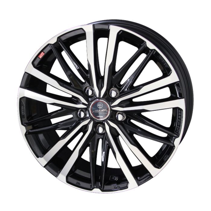 ホイール4本セット 15インチ 5 J 45 H 114 3 SMACK CREST サファイアブラックポリッシュ