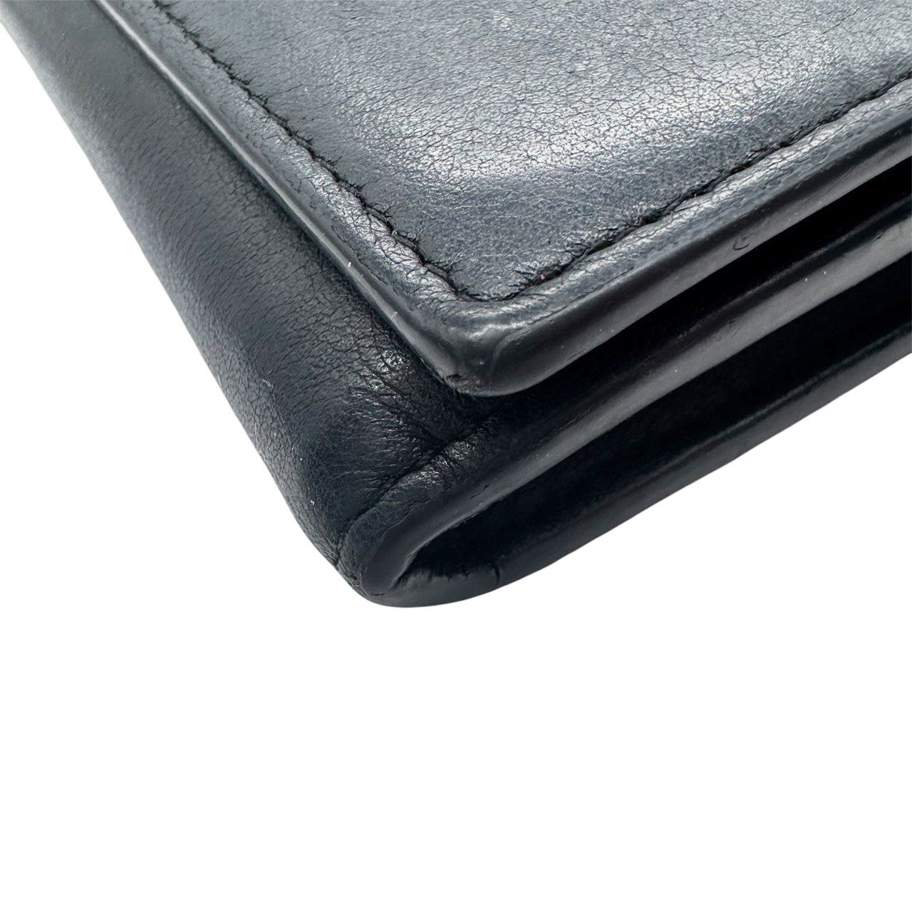 SAINT LAURENT サンローラン 長財布 レザー ブラック YSLロゴ G金具