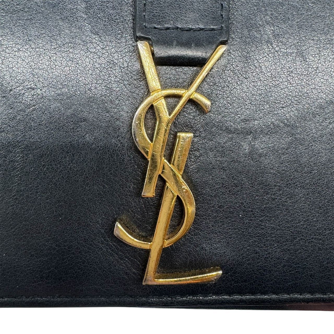 SAINT LAURENT サンローラン 長財布 レザー ブラック YSLロゴ G金具