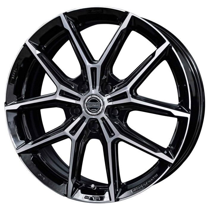 ホイール4本セット 17インチ 7 J 36 5 H 120 トヨタ ナット用M 14平面座 SMACK EK M 1 グロスブラックポリッシュ