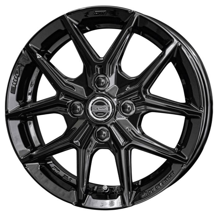 ホイール4本セット 14インチ 4 5 J 45 H 100 SMACK IG TEC グロスブラック