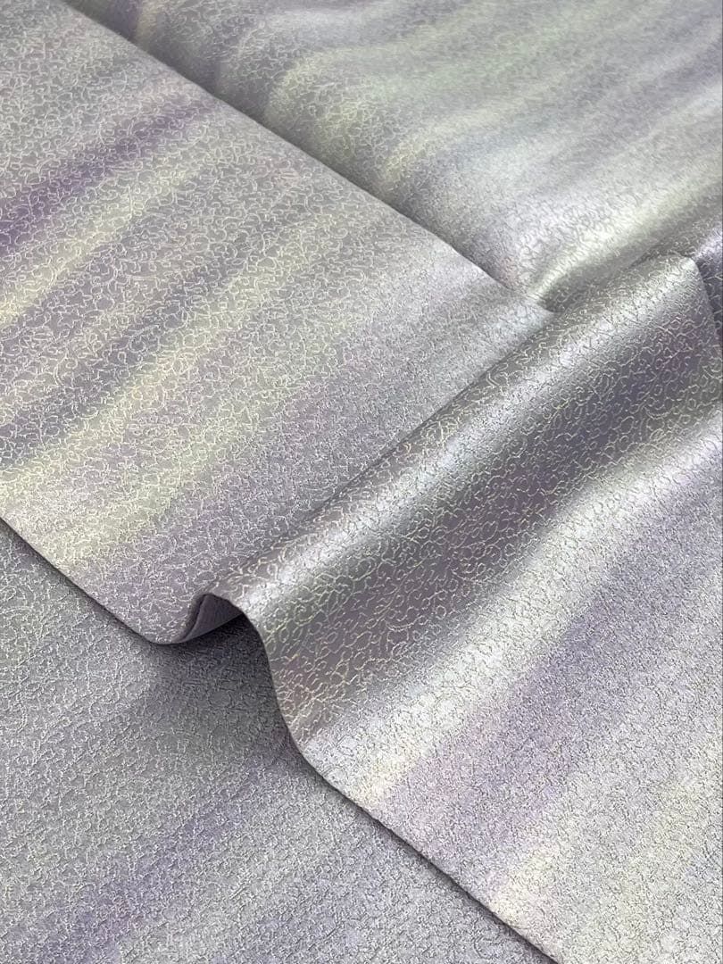 二代目 久保田一竹 落款入 色無地 小紋 ぼかし染 横段 正絹 A 113