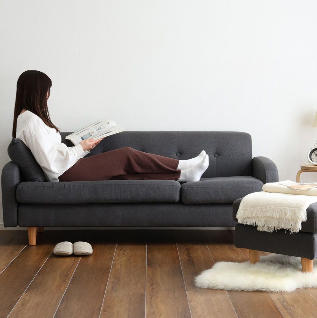 3人掛 ファブリックカウチソファ