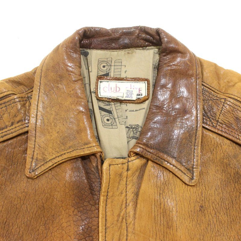 80s USA製 vintage BROOKS A-2タイプ レザージャケット メンズ 表記M 