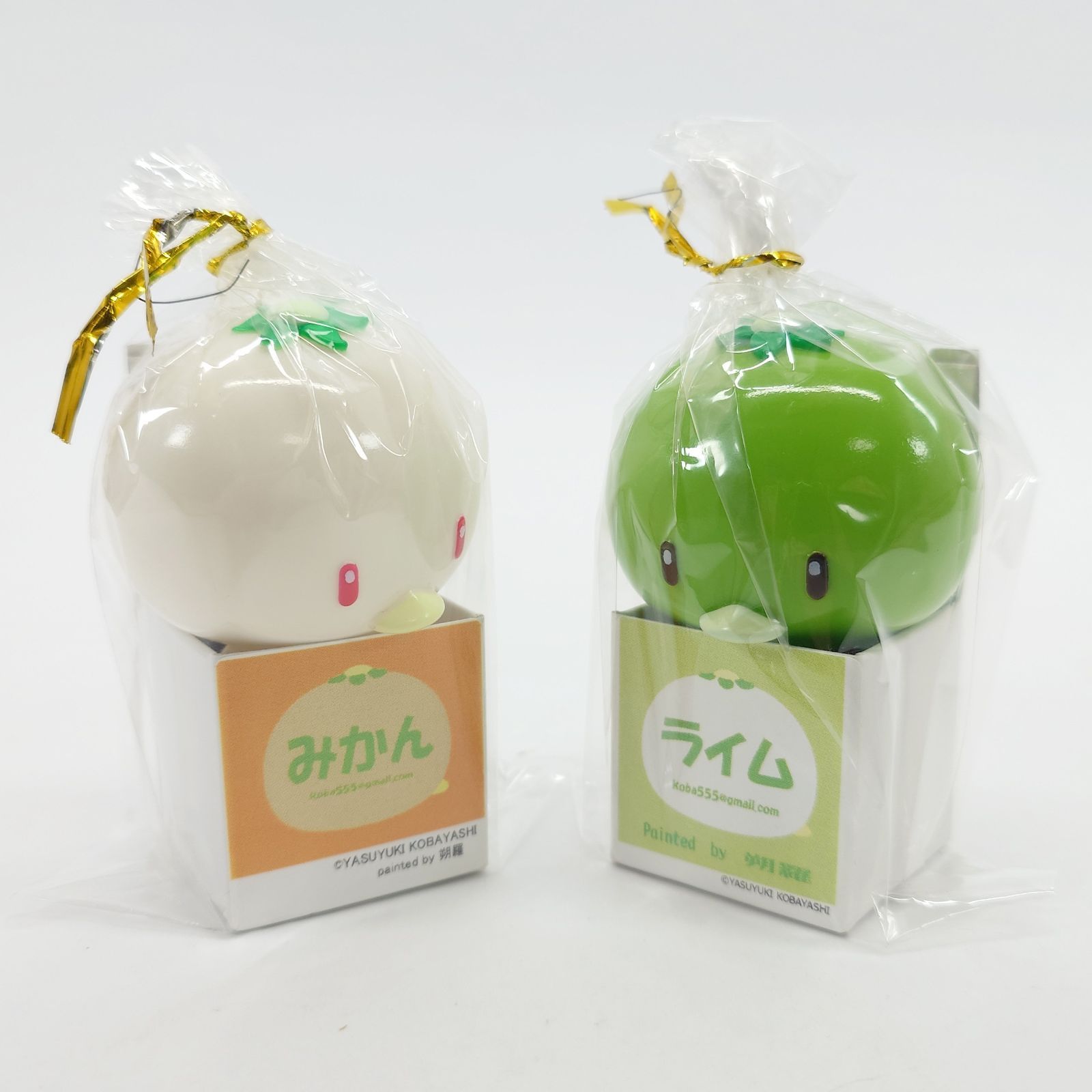 YASUYUKI KOBAYASHI みかんかっぱ 白成型 ライムかっぱ ソフビ 2点
