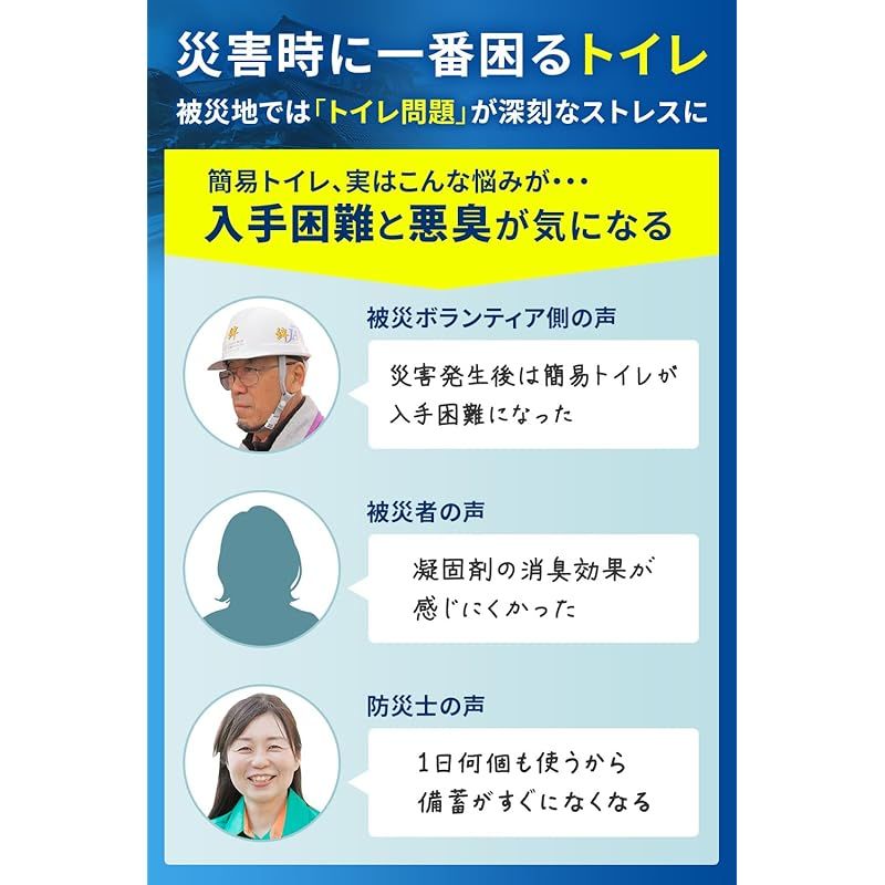 被災者が作った防災トイレ 簡易トイレ 車 災害 非常用 防災 凝固剤 トイレ セット グッズ ボウサイ 臭わない 袋付き 15年保存 120回増量タイプ プリージングサン