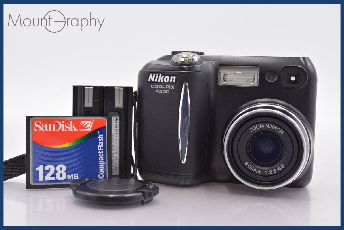 ニコン Nikon COOLPIX 4300 前キャップ、バッテリー、メモリーカード