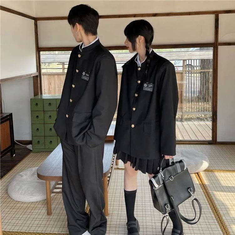 女子＆男子スクール制服 ブレザー 学ラン フォーマルスーツ 入学式スーツ 4点セット 無地 春秋冬 ブレザー 学生服 jk 男子高生 詰襟 女子高生 中学生 スクールスーツ 学生制服 高校生制服 入
