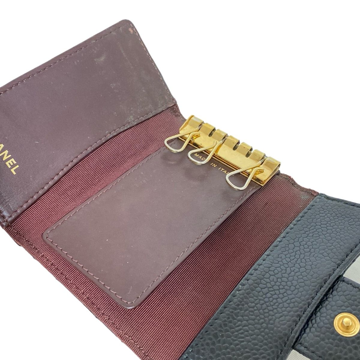 CHANEL(シャネル) キーケース マトラッセ A31503 黒 6連フック/ココ