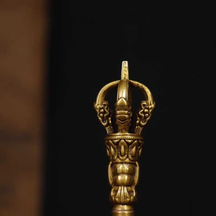 【修縁堂】真言宗 チベット密教 法器 五大明王金剛鈴 仏教法具 唐密 東密 チベット 金剛杵 五鈷鈴 金剛鈴 豆型 持鈴 密教法具