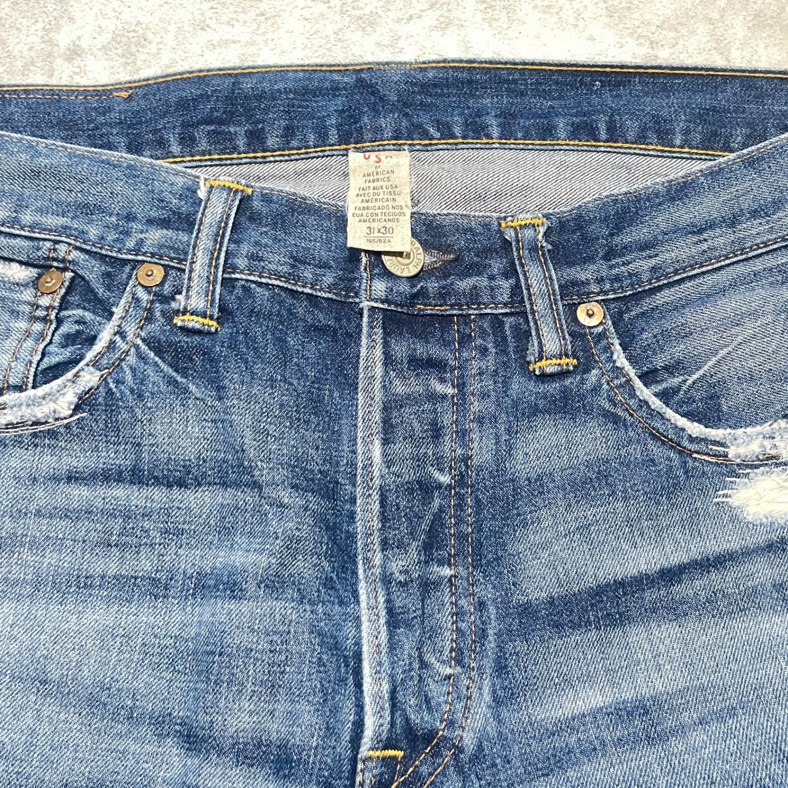 レア ジョニーデップ 来日着用 RRL ラルフローレン ダメージリペア