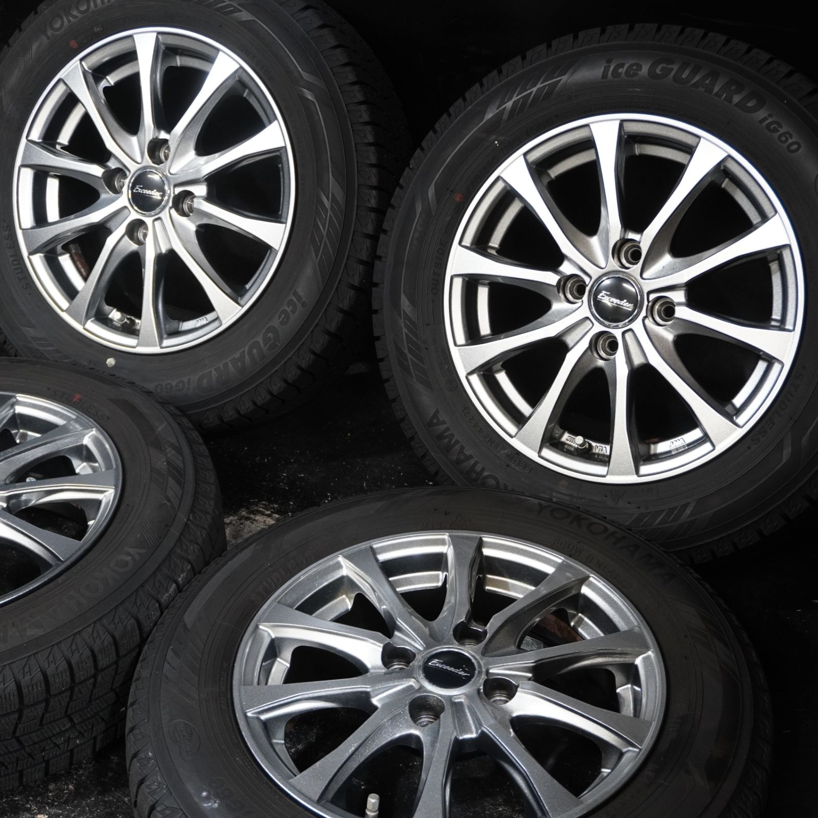 22年製 ヨコハマ iceGUARD iG 60 Exceeder 165 70 R 14 5 J 38 100 4 H 4本 スタッドレス ソリオ アクア スペイド マーチ ポルテ等