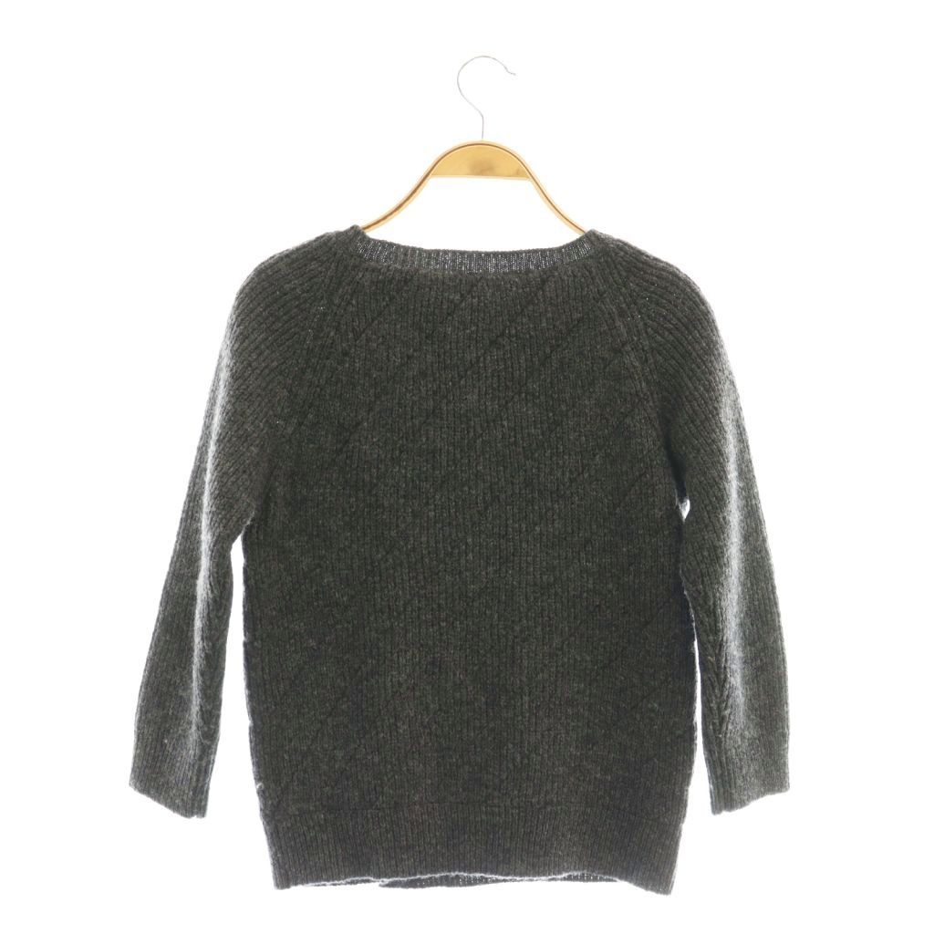 【中古】プラダ PRADA ニットジャケット ノーカラー スナップボタン チャコール /CX ■GY57 レディース プラダ PRADA ニットジャケット ノーカラー スナップボタン チャコール