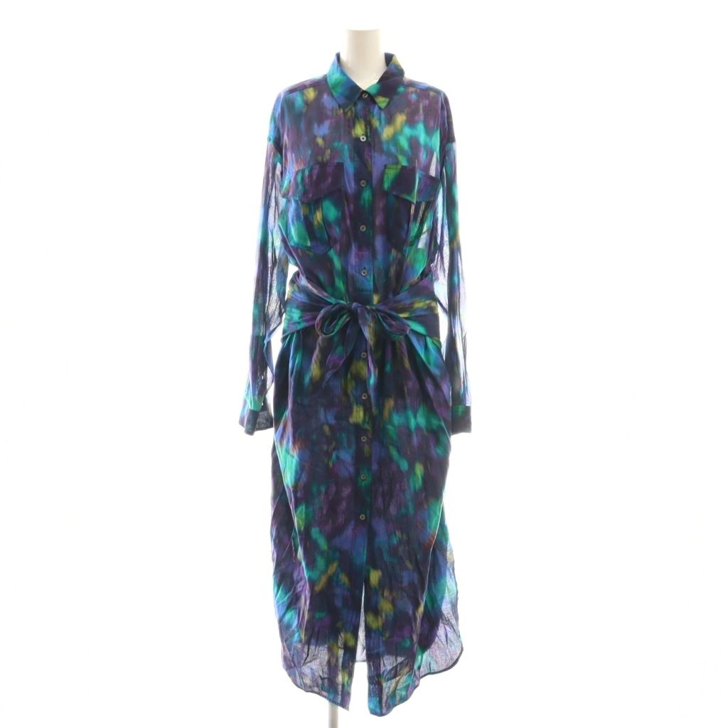 イザベルマラン ISABEL MARANT シャツワンピース ロング 総柄 38  