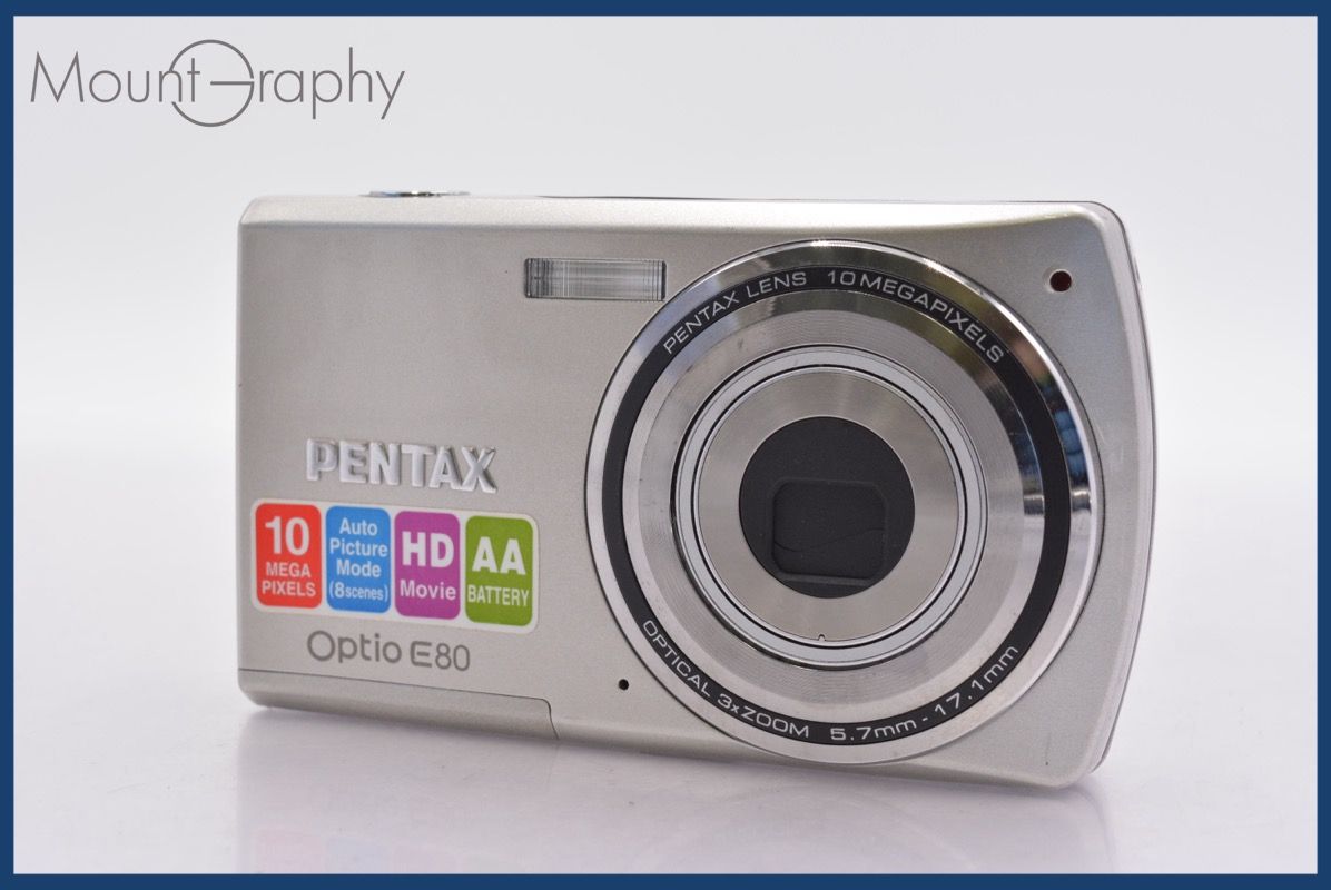 ☆極上美品☆ ペンタックス PENTAX Optio E80 3x 単三電池仕様 ☆完動