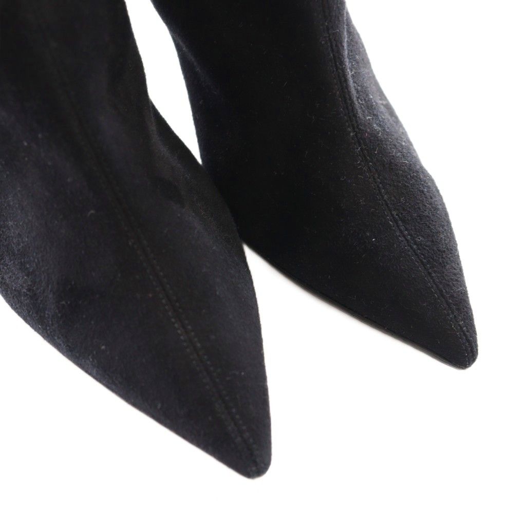 アクアズーラ AQUAZZURA ショートブーツ ピンヒール スエード 36.5 黒