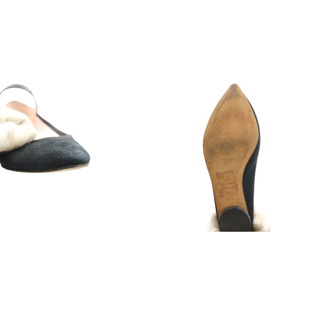 【中古】レペット Repetto クレメンス CLEMENCE パンプス スエード 37.5 黒 ブラック VX1649 /SS ■OS ■GY57 レペット Repetto クレメンス CLEMENCE パンプス スエード 37.5 黒