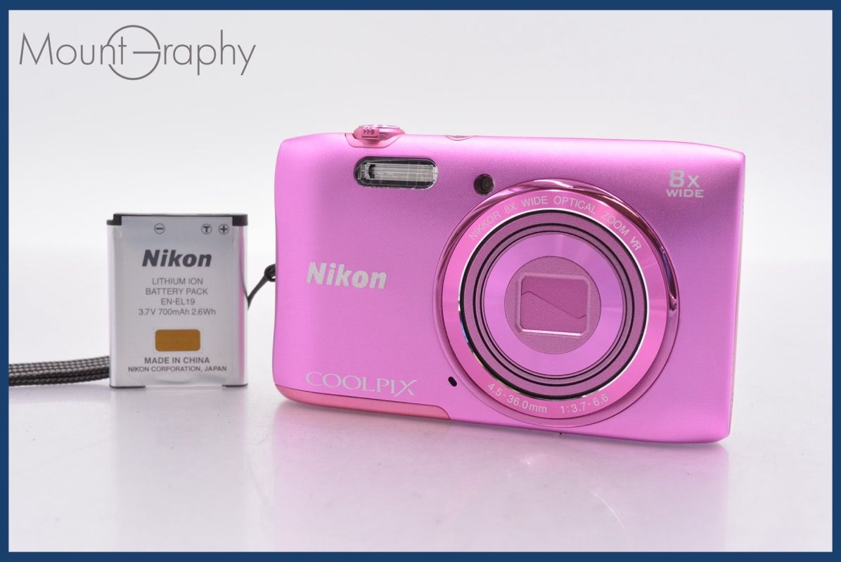 上 ニコン Nikon COOLPIX S 3600 8 x バッテリー付属 同梱無料 yk 5641