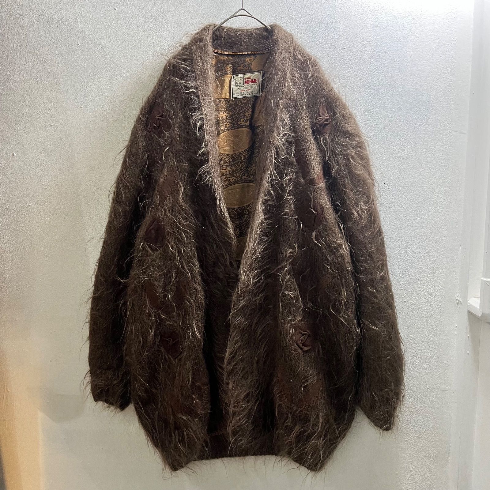 ヨーロッパ モヘア カーディガン シャギー ニット 80 s ヴィンテージ セーター