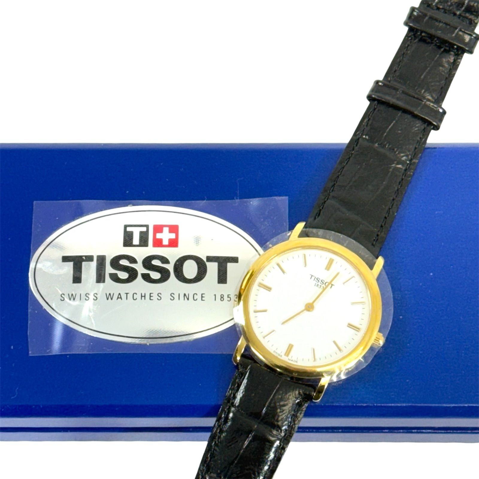 稼働・未使用品】TISSOT ティソ 1853 ラウンド QZ クォーツ レザー