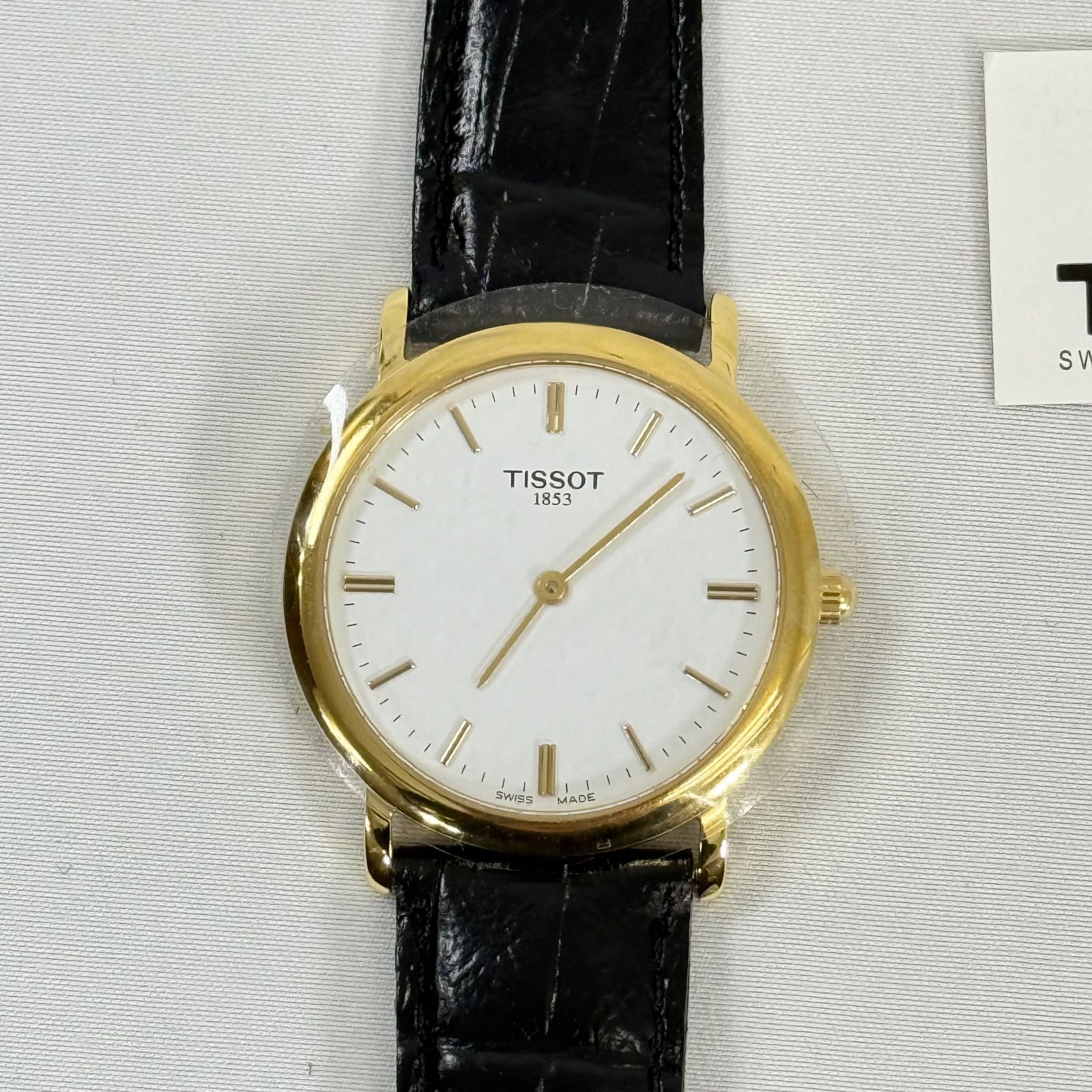 稼働・未使用品】TISSOT ティソ 1853 ラウンド QZ クォーツ レザー