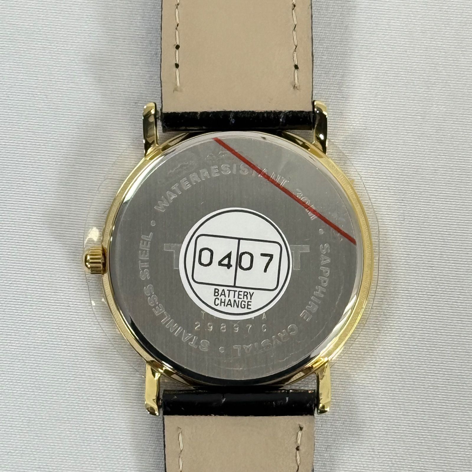 稼働・未使用品】TISSOT ティソ 1853 ラウンド QZ クォーツ レザー