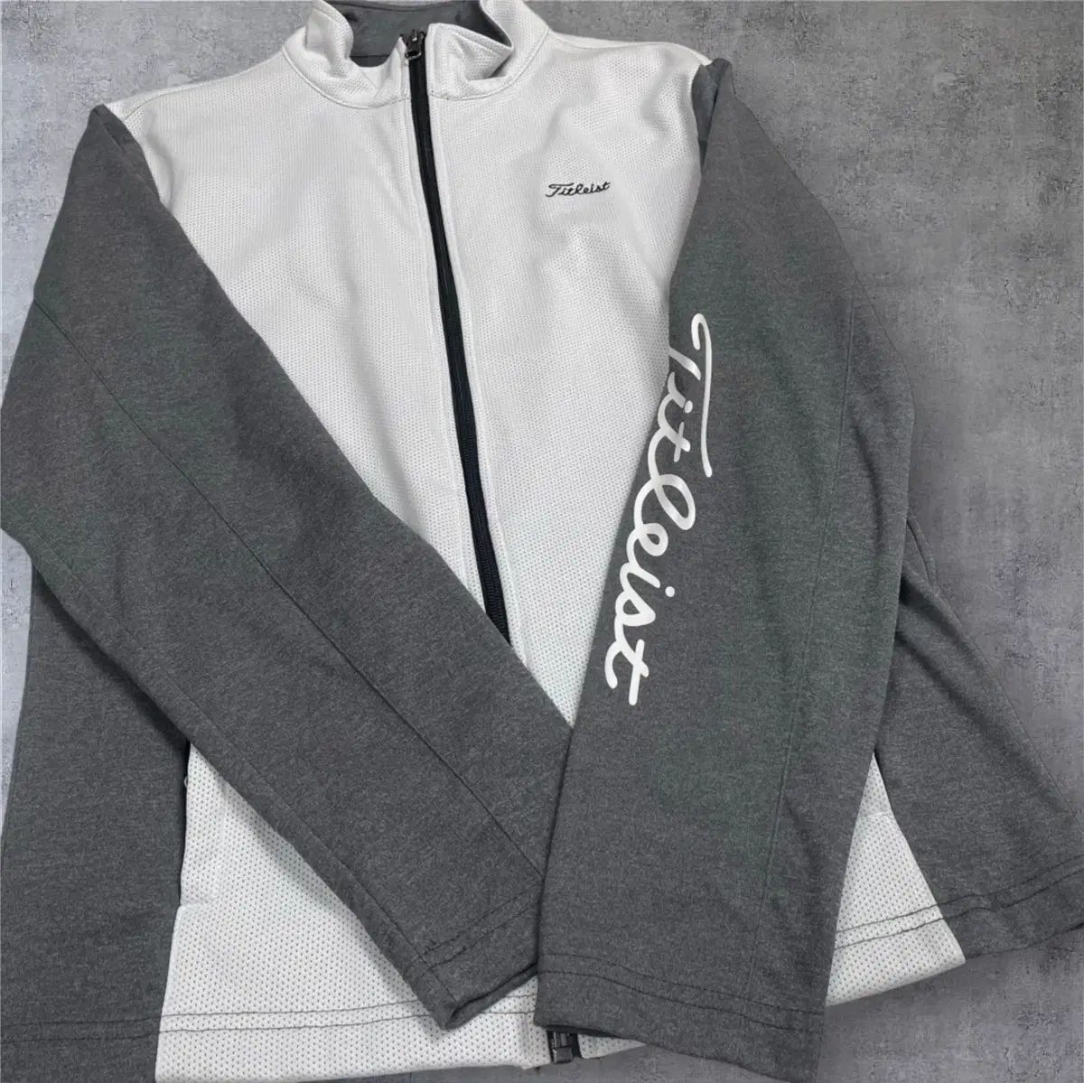 Titleist ゴルフジャケットメンズ ジップアップジャケット 新品未使用 TITLEIST タイトリスト 蓄熱 ジップジャケット グレー系 LL ゴルフ