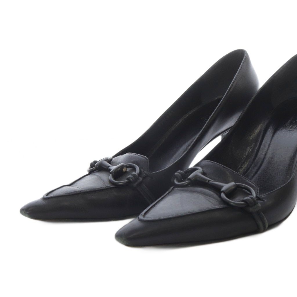 グッチ GUCCI パンプス ハイヒール ポインテッドトゥ ホースビット