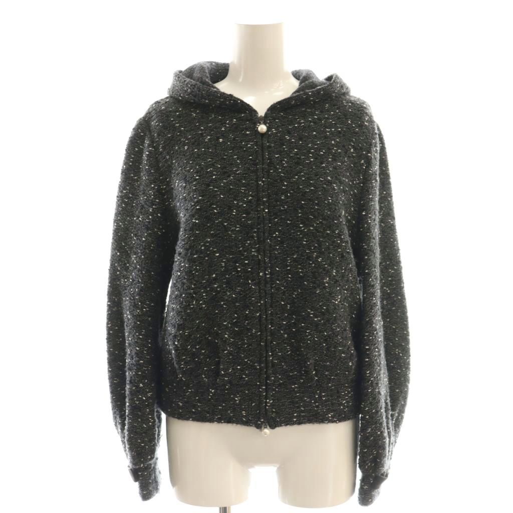 ルネ Rene パーカー ジップアップ ツイード 36 グレー /AT □OS □GY57