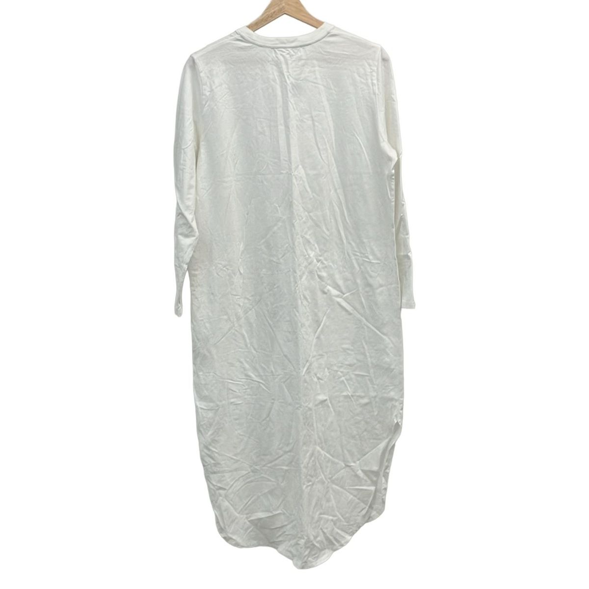 SACRA サクラ ワンピース サイズ38 M レディース - 白 クルーネック 長袖 ロング