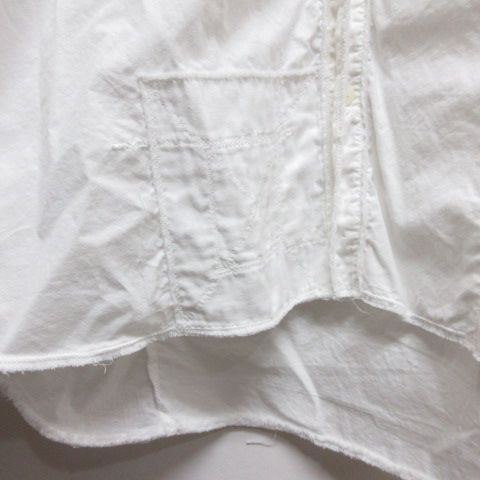 キャピタル kapital 美品 コットン リネン パッチワーク バンドカラー