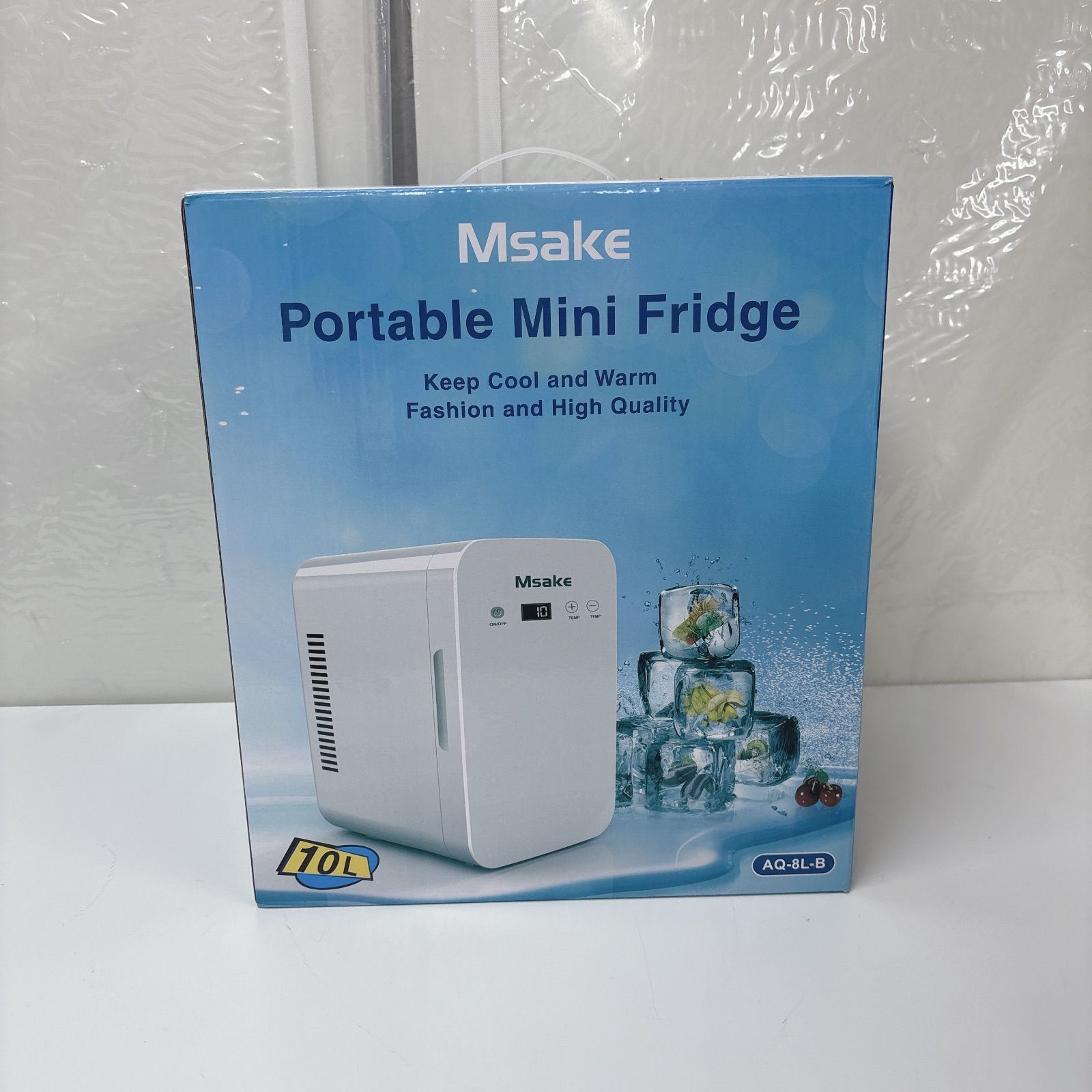 I640 🌈 2023年製の美品♪ Msake ミニ冷蔵庫 (10L) ⭐ 動作確認