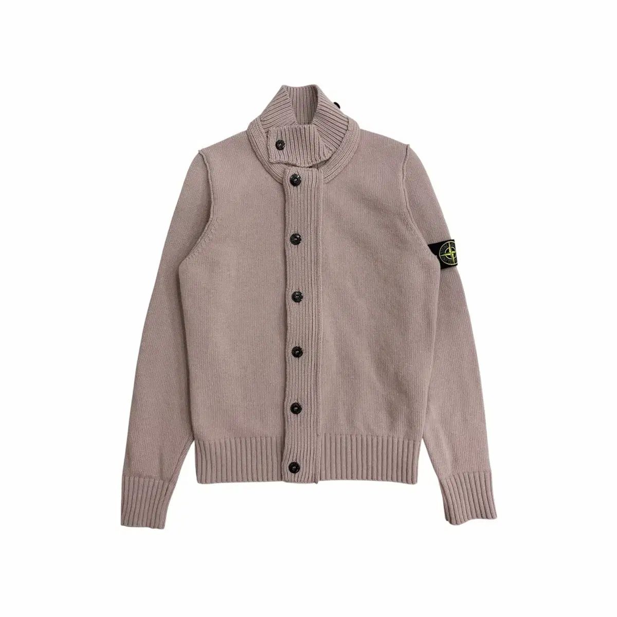 ストーンアイランド ピンク ワッペン ニット ジップアップ カーディガン ジャケット s