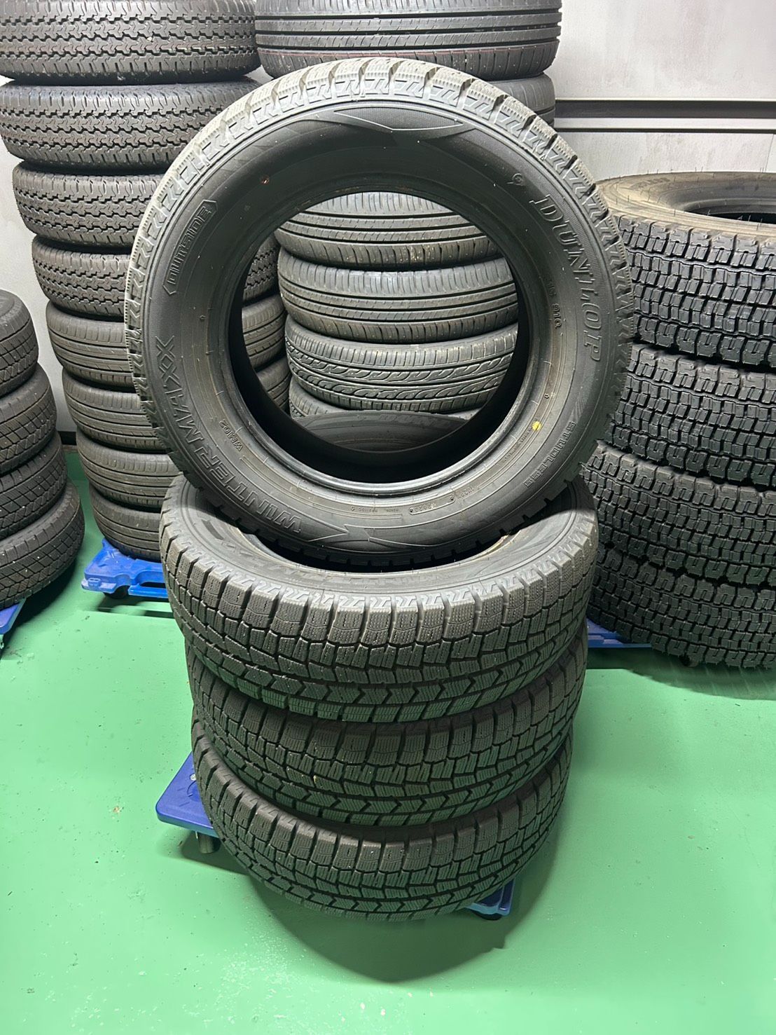 DUNLOP WINTER MAXX WM 02 195 65 R 15 91 Q スタッドレス 4本セット 製