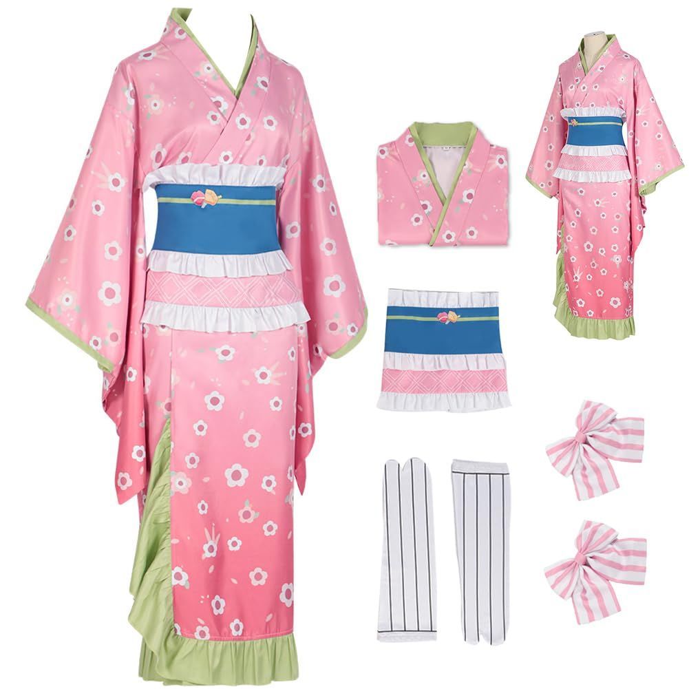 甘露寺 みつり コスプレ 着物 メイド ドレス 制服 衣装 フルセット 女性用