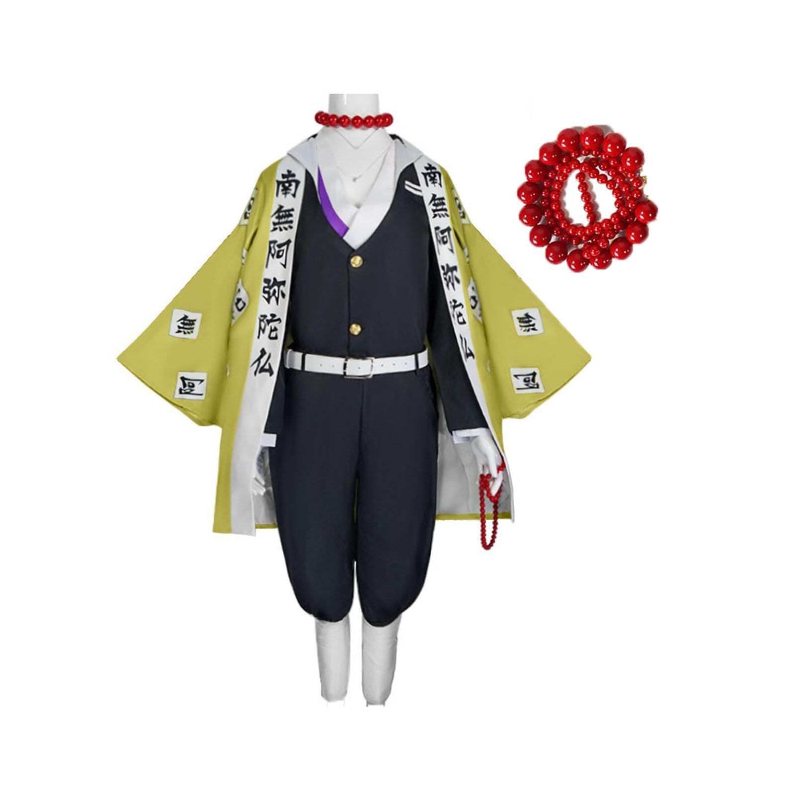 悲鳴嶼行冥 コスプレ衣装 数珠小道具付き ひめじまぎょうめい 岩柱 cosplay 隊服 変装 祭り イベンド コスチューム 大人用 並行輸