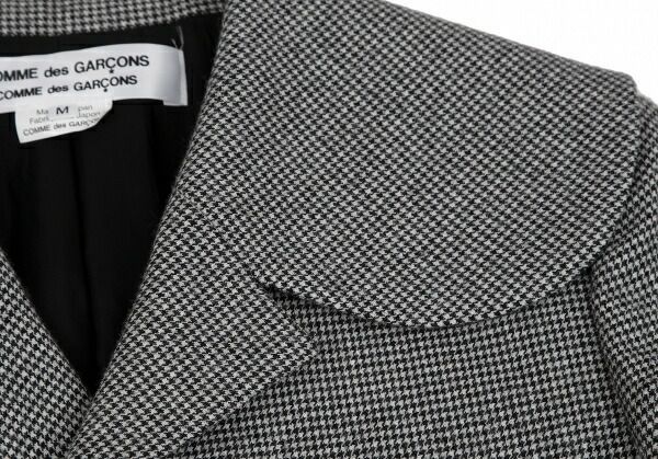 コムコム コムデギャルソンCOMME des GARCONSベロア切替千鳥格子丸襟