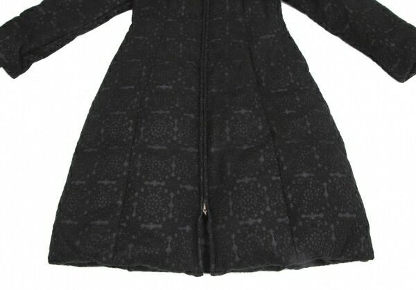 シビラSybilla 柄刺繍ダウンコート 紺黒M 節約
