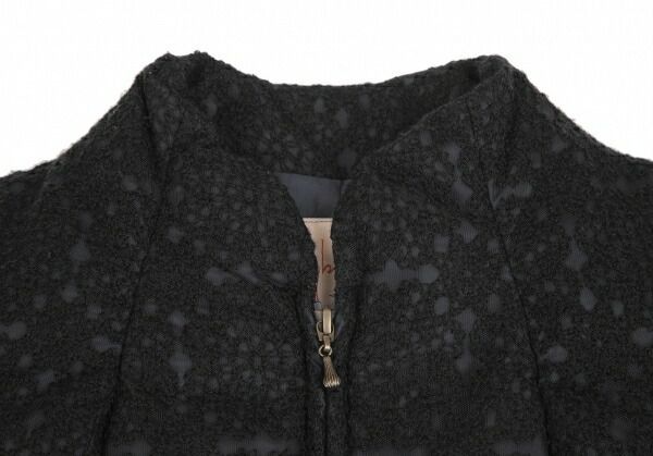 シビラSybilla 柄刺繍ダウンコート 紺黒M 節約