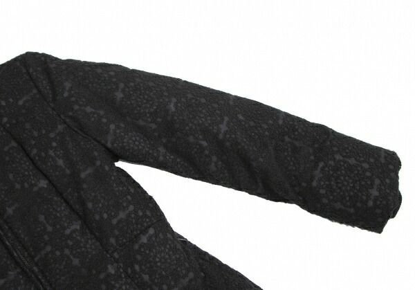 シビラSybilla 柄刺繍ダウンコート 紺黒M 節約