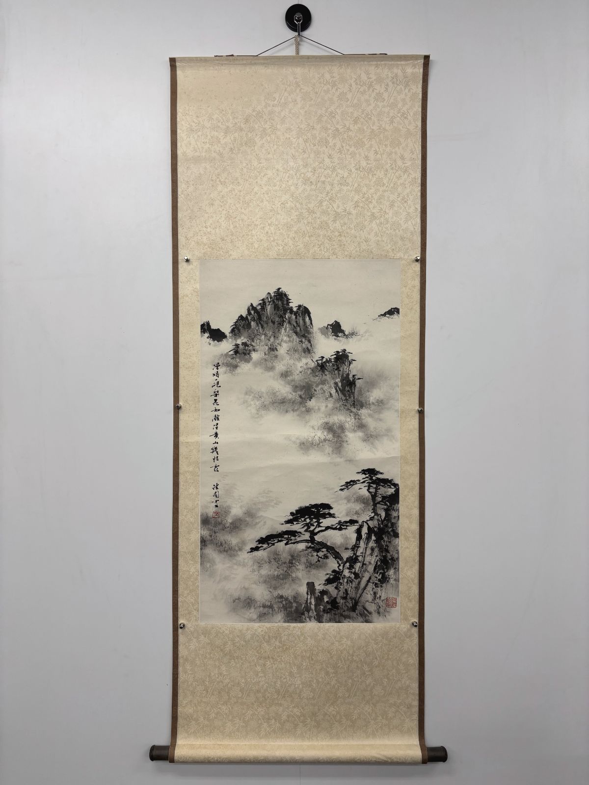 于德國 作 | 黄山松雲 こうざんしょううん 中国 水墨山水画 立軸