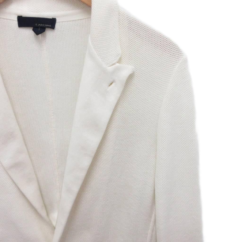 【中古】ラルディーニ LARDINI テーラードジャケット ブレザー シングル 1B コットン M アイボリー ECLJM23 メンズ ラルディーニ LARDINI テーラードジャケット ブレザー シングル 1B