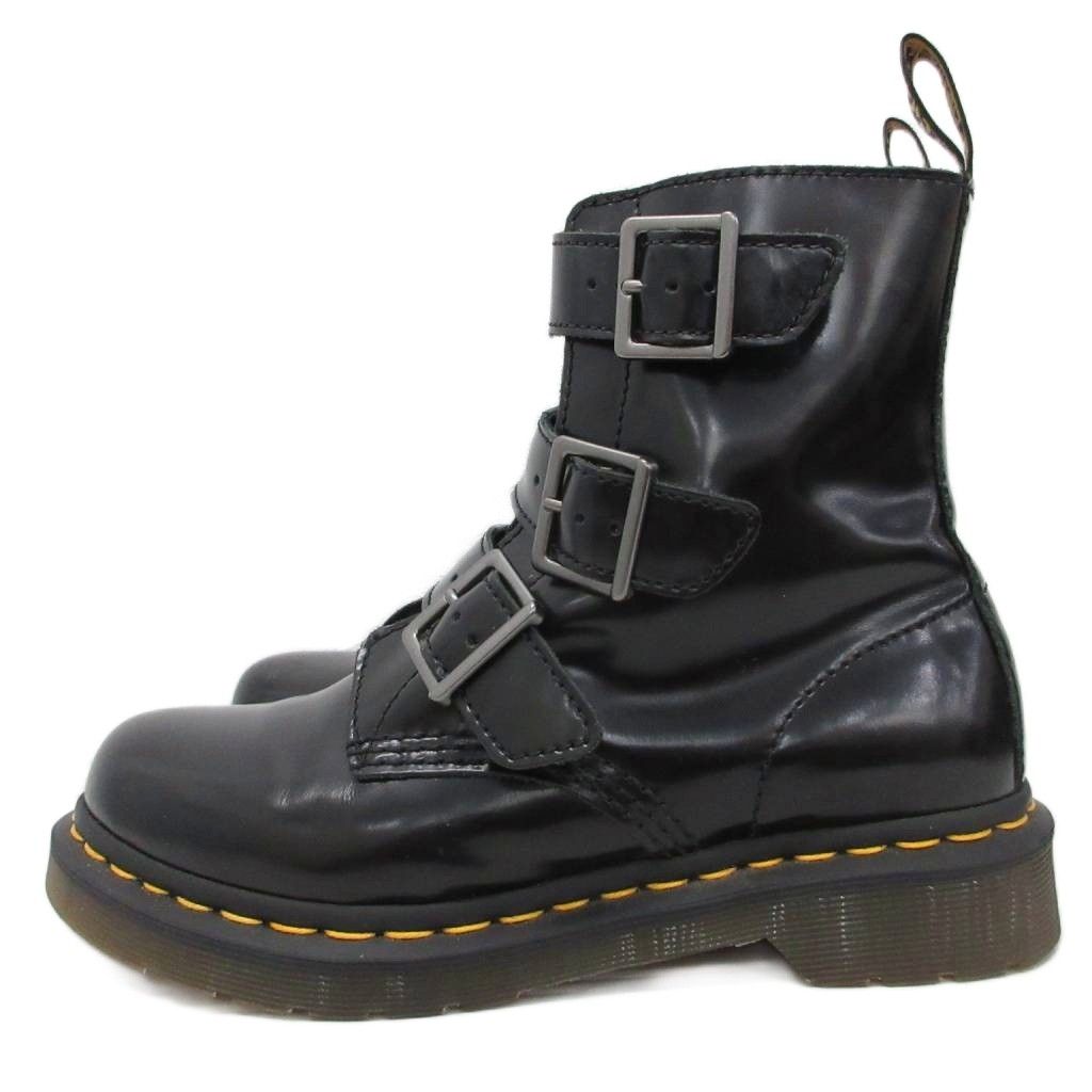 ドクターマーチン DR.MARTENS BLAKE ブレイク ベルトブーツ ベルテッドブーツ サイドジップ レザー 4 黒 ブラック