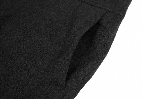 イッセイミヤケISSEY MIYAKE 良い ウールノータックパンツ グレー1