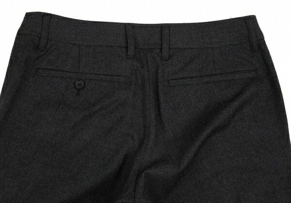 イッセイミヤケISSEY MIYAKE 良い ウールノータックパンツ グレー1