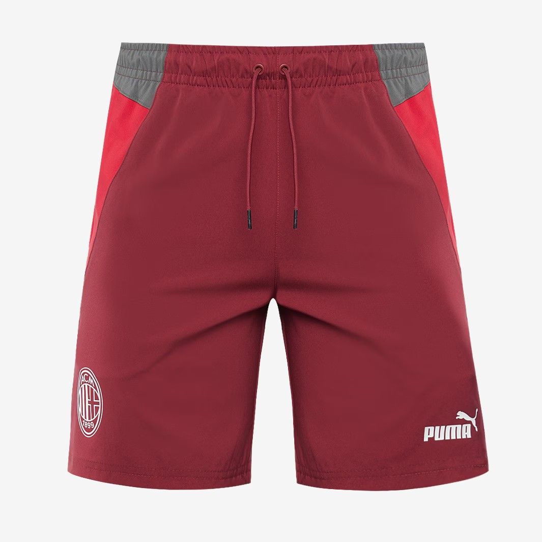 Puma ACミラン 23 24 ウーブン ショーツ 灰 赤