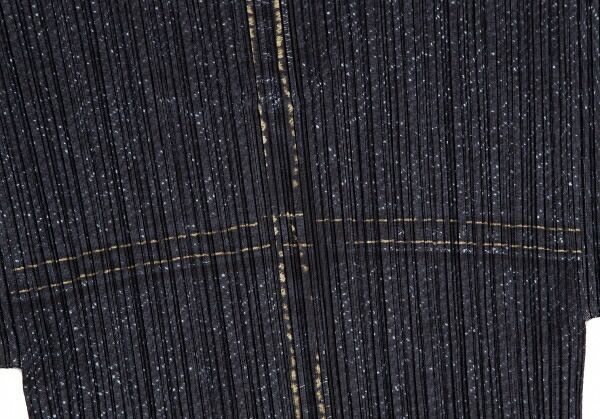 プリーツプリーズPLEATS PLEASE デニム転写プリントプリーツTシャツ