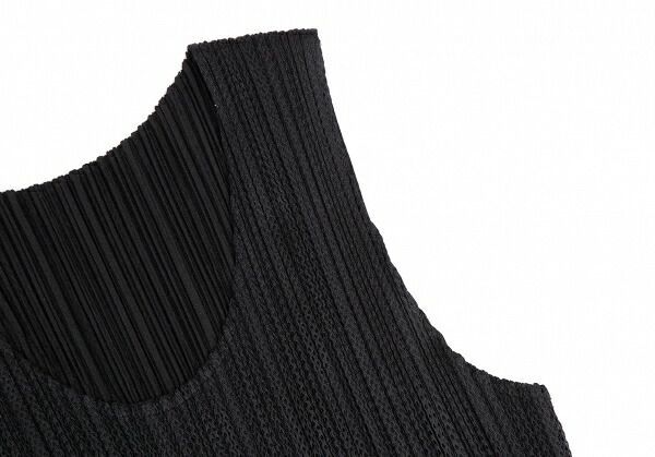 プリーツプリーズPLEATS PLEASE メッシュレイヤード消しプリーツタンク