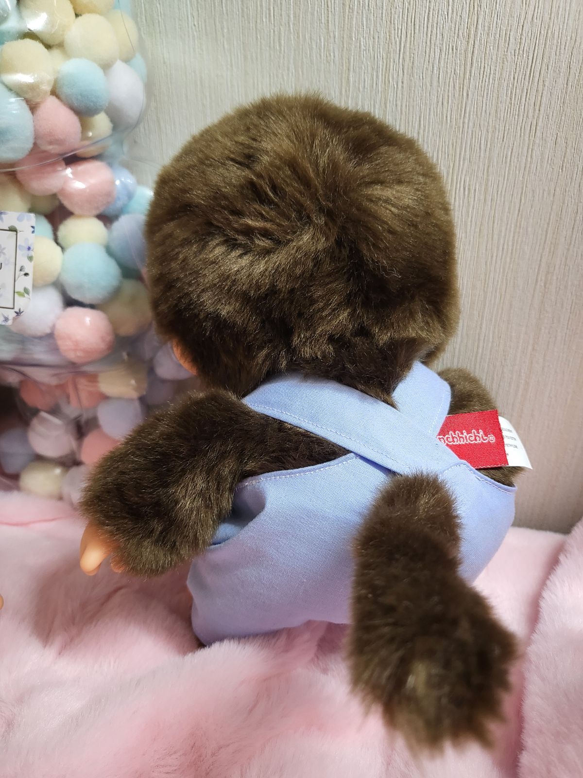  No MON 1222 モンコスM サロペット お座りモンチッチMに着れます 02 琥珀堂 Mofmof_Kurumi 着せ替え服 アウトフィット ぬいぐるみ 人形 置物